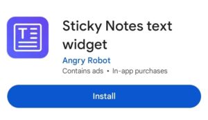 Set name widget on mobile screen