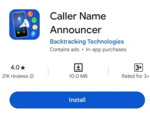 how to set caller name announcer setting