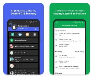 how to set caller name announcer setting